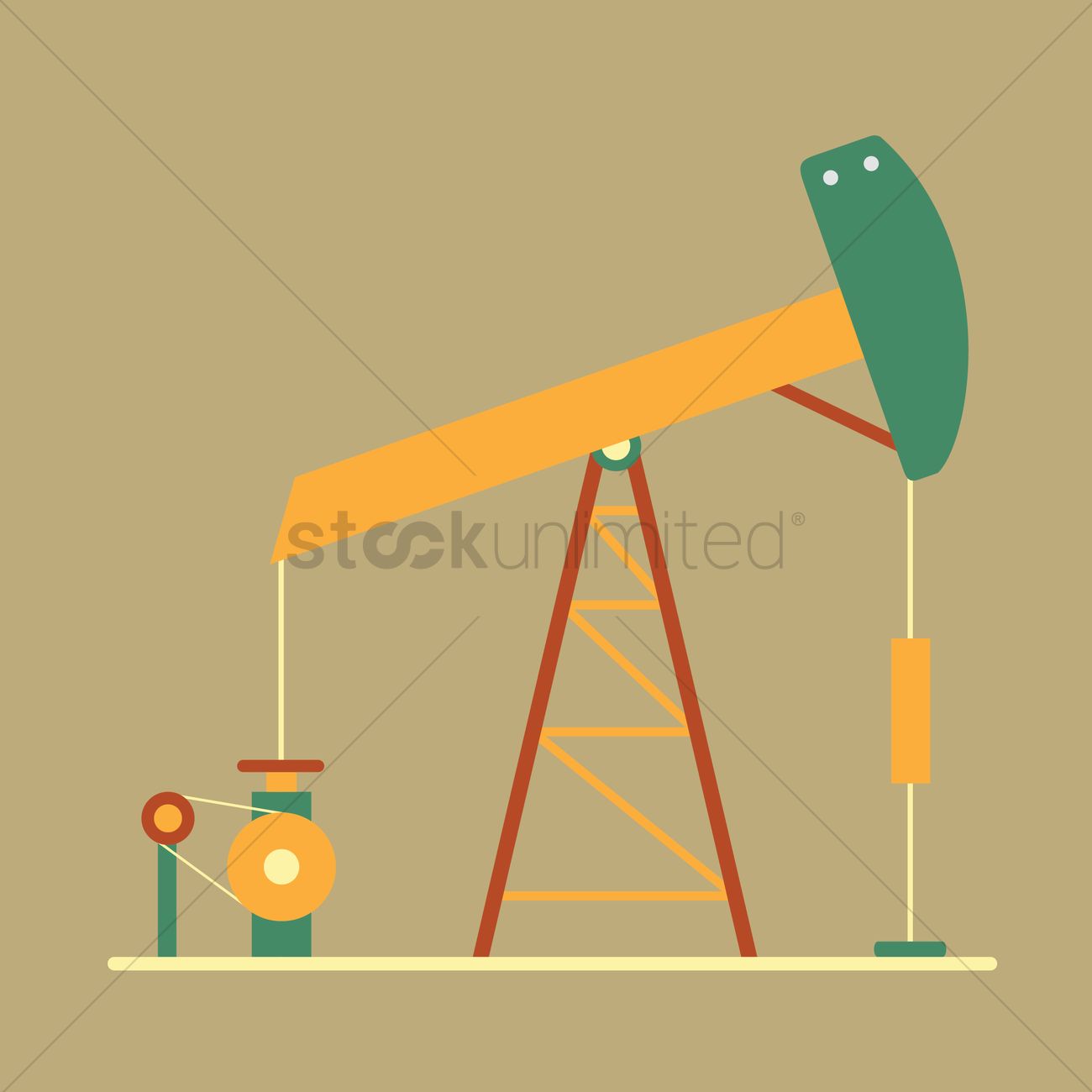 1300x1300 Pump Jack Vector Image