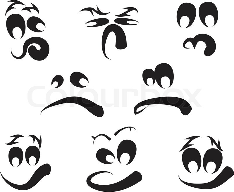 800x657 Ghost Faces, Pumpkin Faces Stock Vector Colourbox