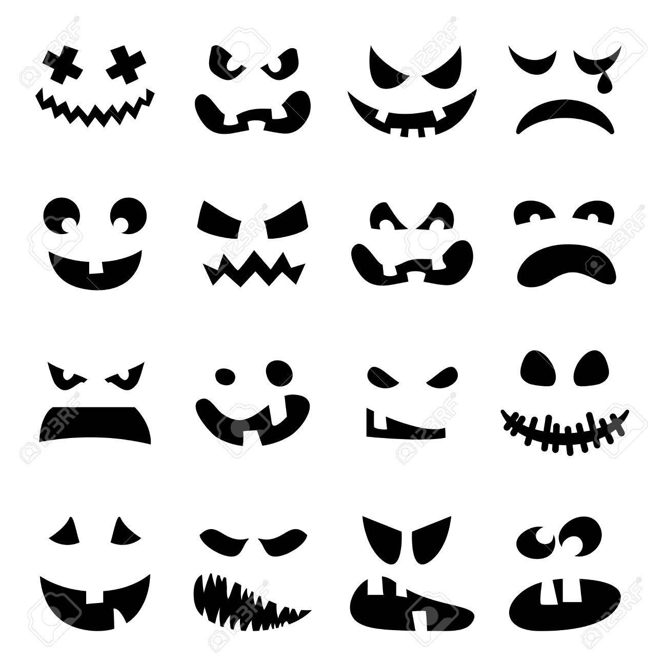 Pumpkin Face Vector at GetDrawings | Free download