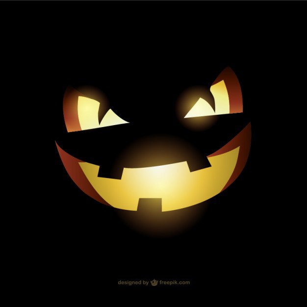 626x626 Evil Halloween Pumpkin Face Free Vector 123freevectors