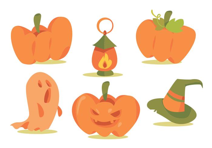 700x490 Halloween Pumpkin Patch Vector Set
