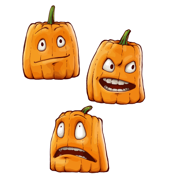 600x600 Halloween Pumpkins Vector Graphics 123freevectors