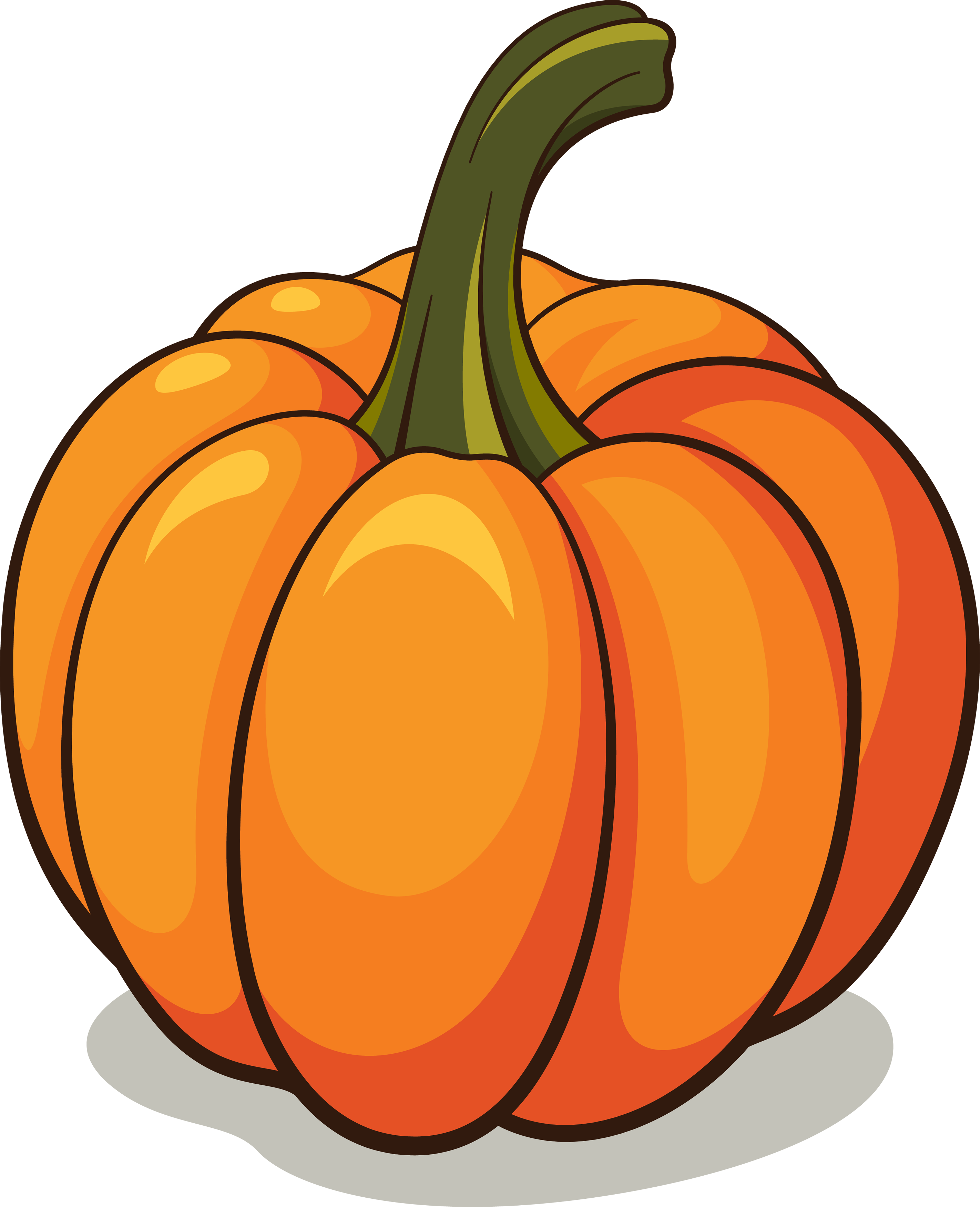 2844x3503 Pastel Pumpkin Vector Transparent
