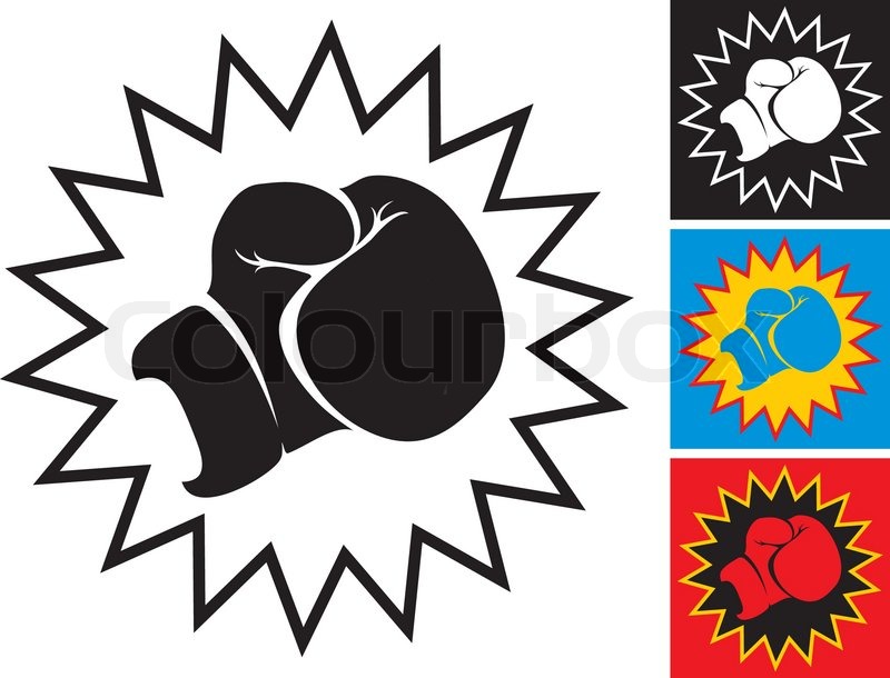 800x610 Illustration Punch In Boxing Glove Stock Vector Colourbox