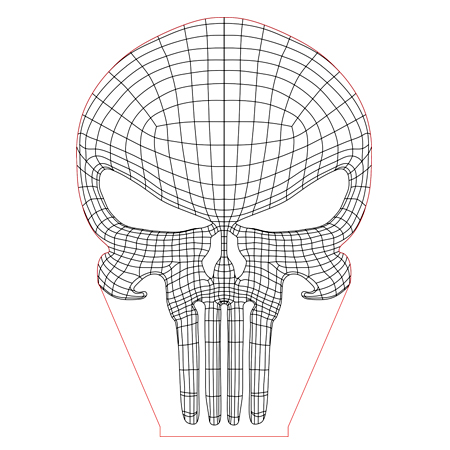 450x450 Punisher Skull 3d Illusion Lanp Vector File Download Free Vector