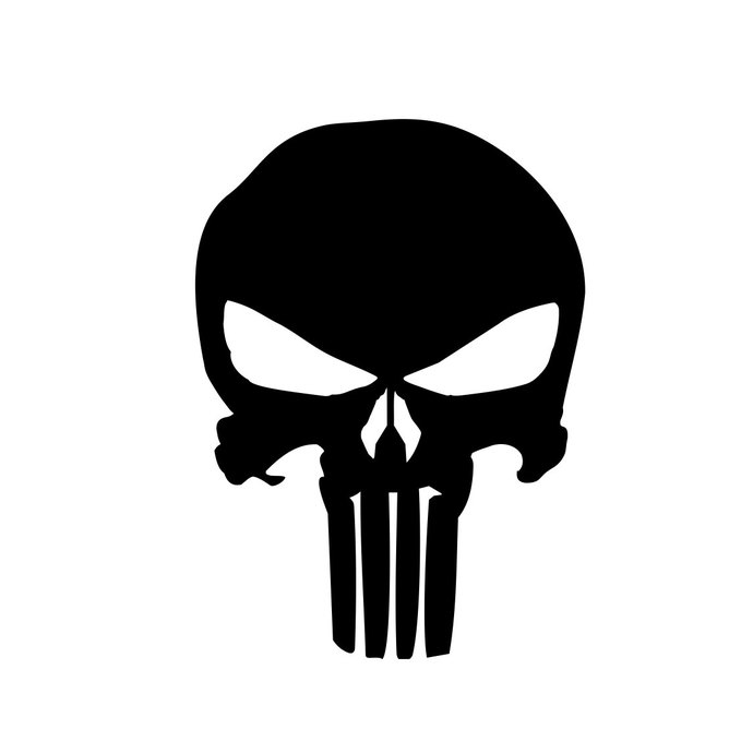 690x690 The Punisher Skull Graphics Design Svg Dxf By Vectordesign On Zibbet