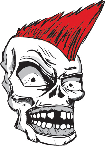 350x487 Punk Skull Free Vector In Encapsulated Postscript Eps ( .eps