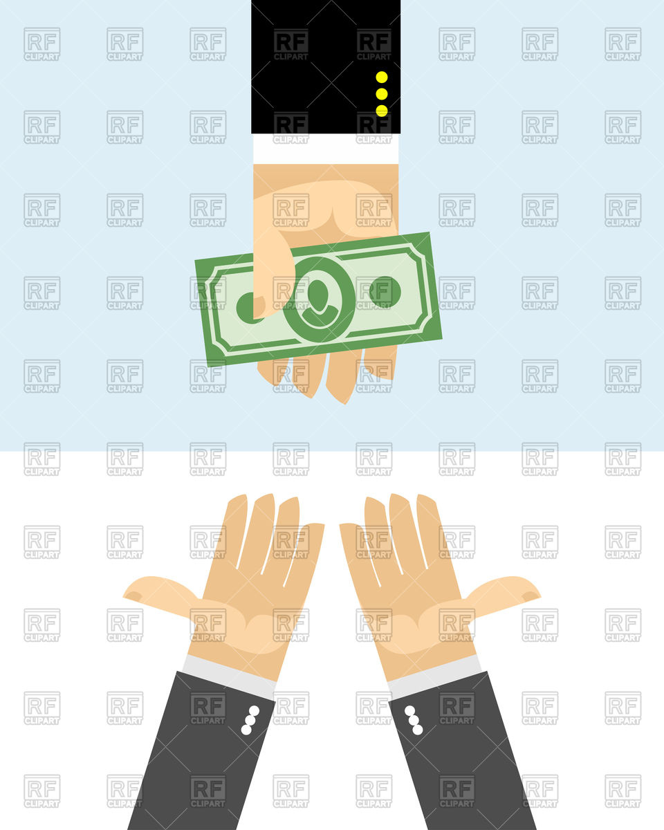 960x1200 Hands Give Money. Purchase. Vector Image Vector Artwork Of