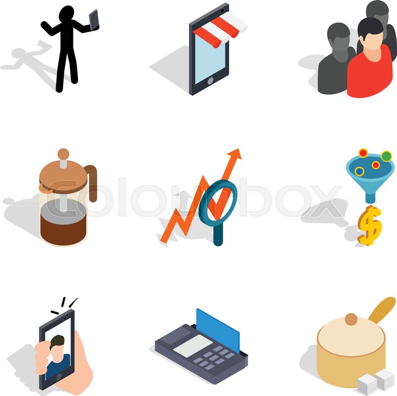 800x799 Wholesale Purchase Icons Set. Isometric Set Of 9 Wholesale