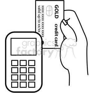 300x300 Royalty Free Swipe Your Credit Card To Purchase Vector 398847 Icon