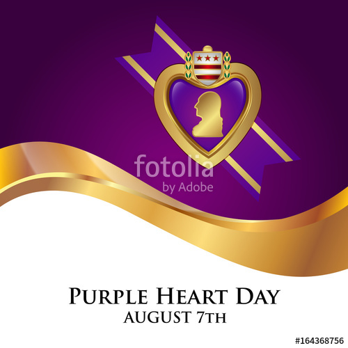500x500 Purple Heart Appreciation Day Background Stock Image And Royalty