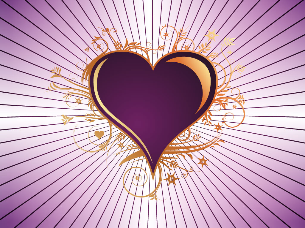 1024x768 Purple Heart Luxury