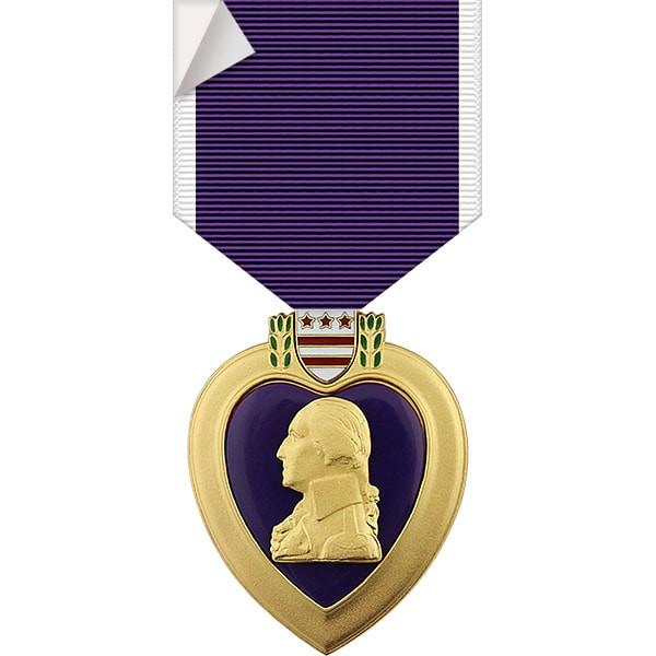 600x600 Purple Heart Medal Sticker Acu Army