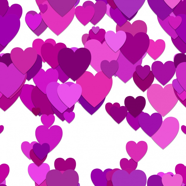 626x626 Purple Hearts Pattern Background Vector Free Download