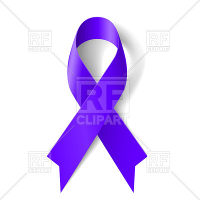 400x400 Purple Ribbon As Symbol Of Awareness Of General Cancer Vector