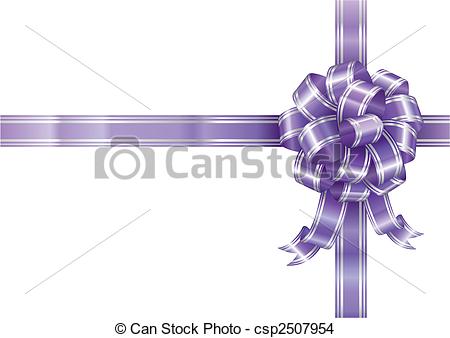 450x338 Purple Ribbon. Purple Ribbon Bow Isolated On White Background