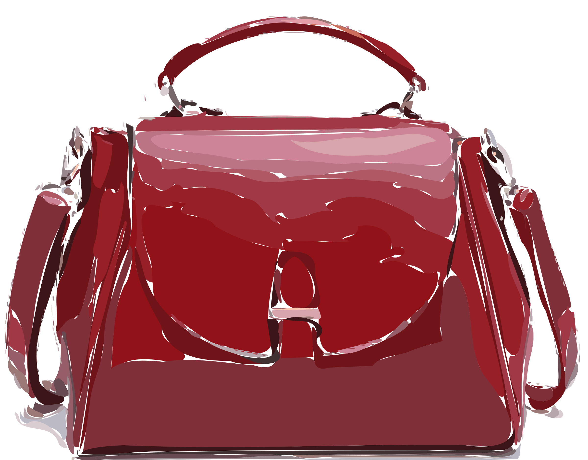 2400x1881 Red Purse Vector Clipart Image