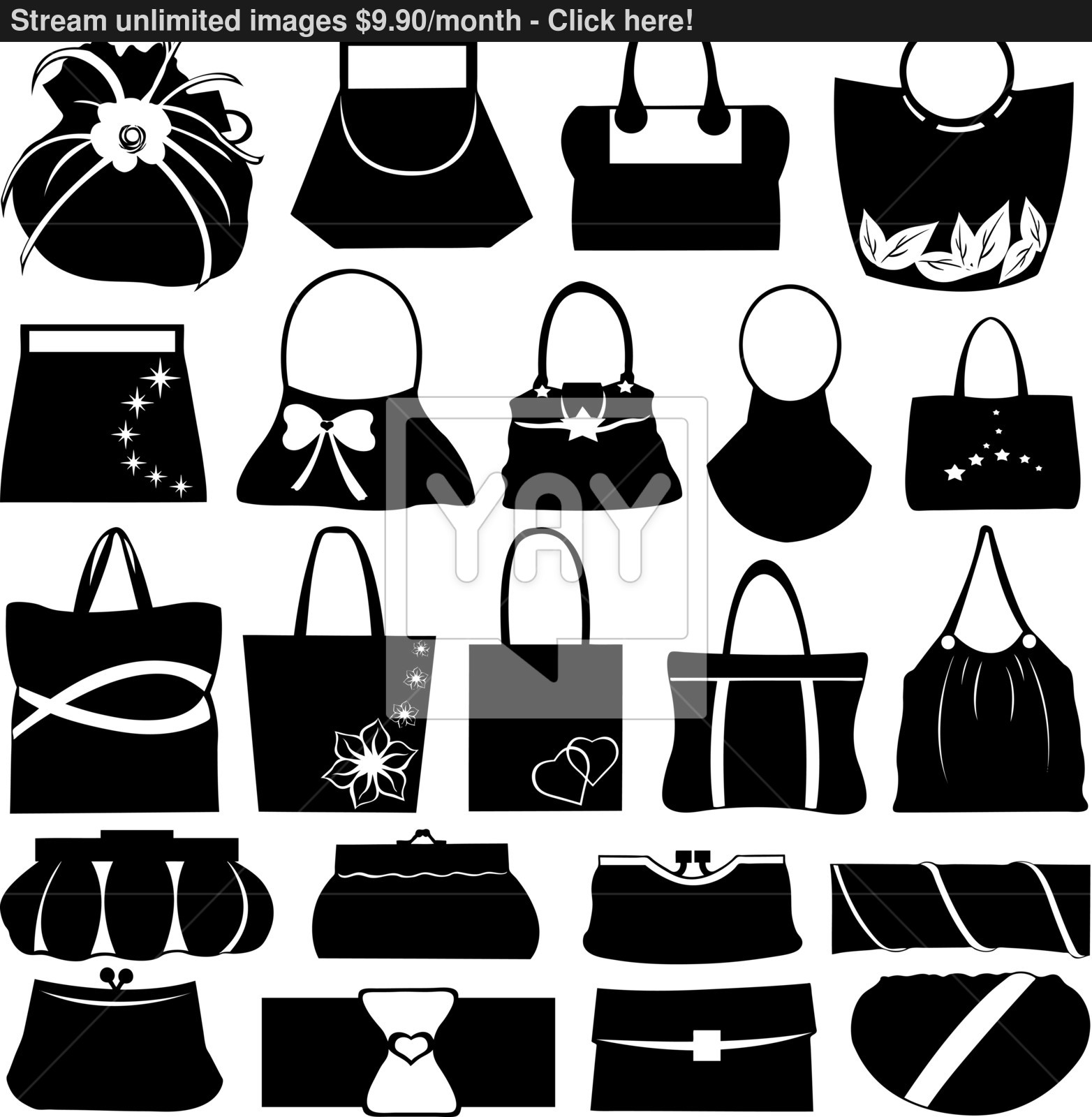1564x1600 Purse Collage Vector
