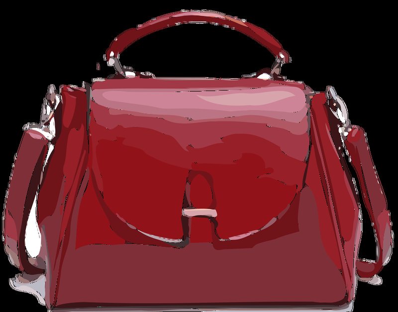 800x627 Red Purse Vector Clipart Image