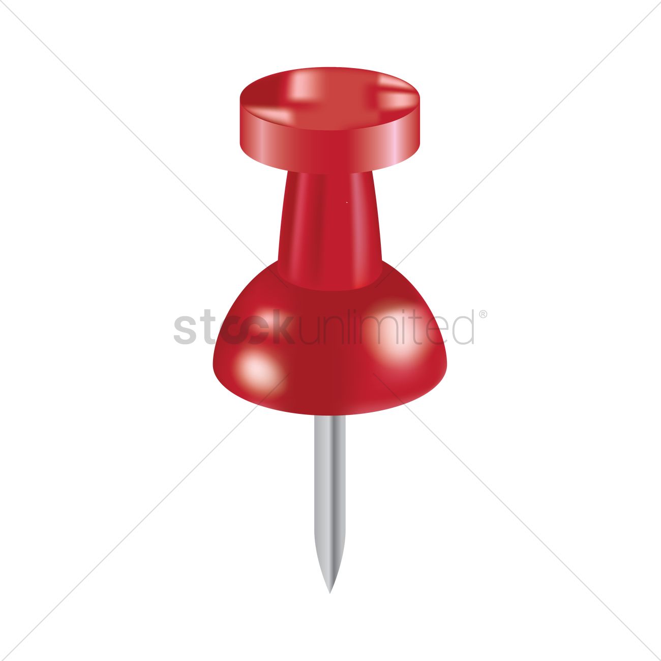 1300x1300 Push Pin Vector Image