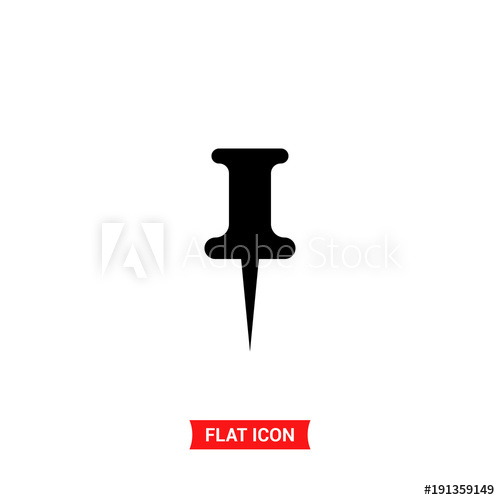 500x500 Push Pin Vector Icon