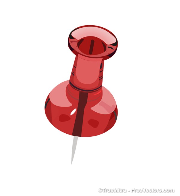 600x651 Download Free Push Pin Vector Vector Illustration