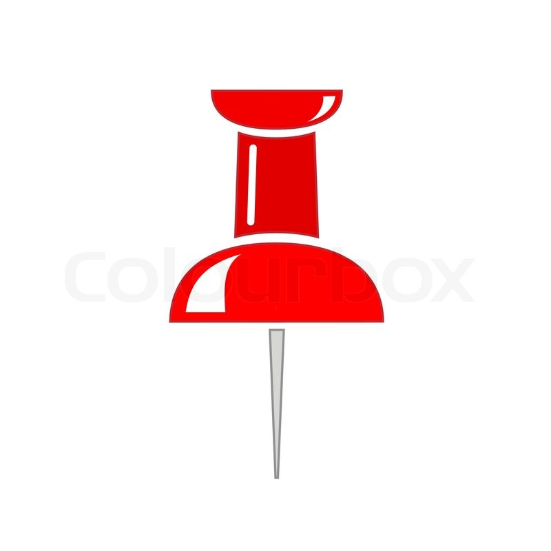 800x800 Vector Push Pin Icon Stock Vector Colourbox