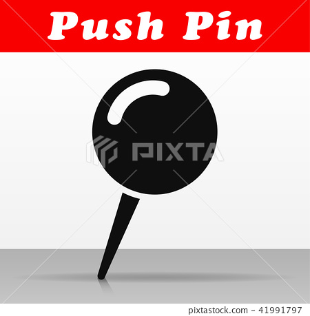 450x459 Push Pin Vector Icon Design