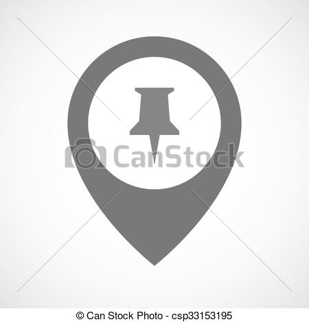 450x470 Illustration Of An Isolated Map Marker With A Push Pin Eps Vectors