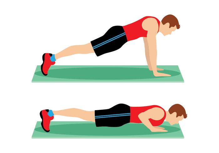 700x490 Push Up Pose Vector