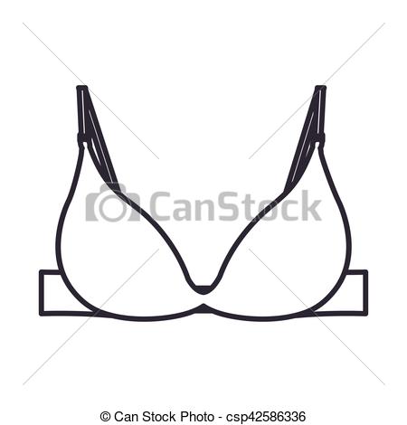 450x470 Silhouette Push Up Brassier Icon Flat Vector Illustration.