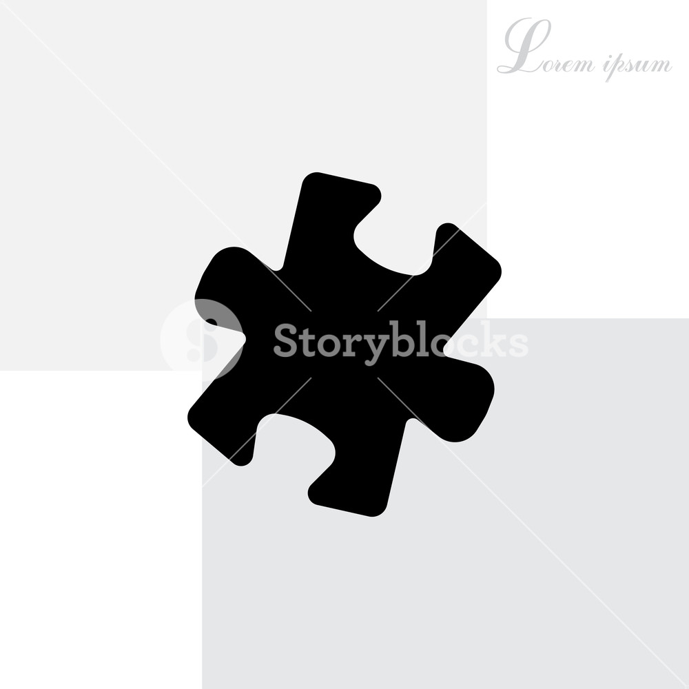 1000x1000 Simple Puzzle Icon. Vector Illustration Royalty Free Stock Image