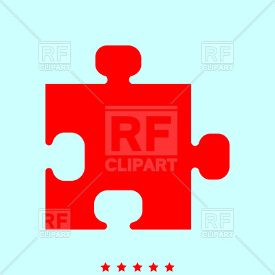 400x400 The Puzzle Red Color Icon Vector Image Vector Artwork Of Icons