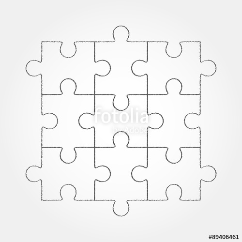 500x500 Jigsaw Puzzle Vector, Nine Pieces Stock Image And Royalty Free