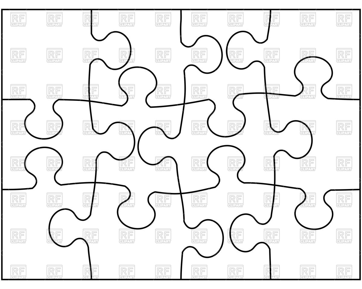 1200x960 Outline Of Puzzle Mosaic Background Vector Image Vector Artwork