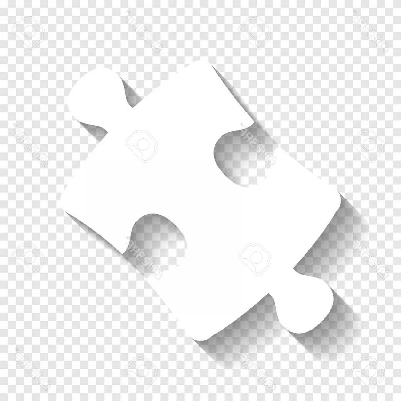 1560x1560 Photostock Vector Puzzle Piece Sign Vector White Icon With Soft