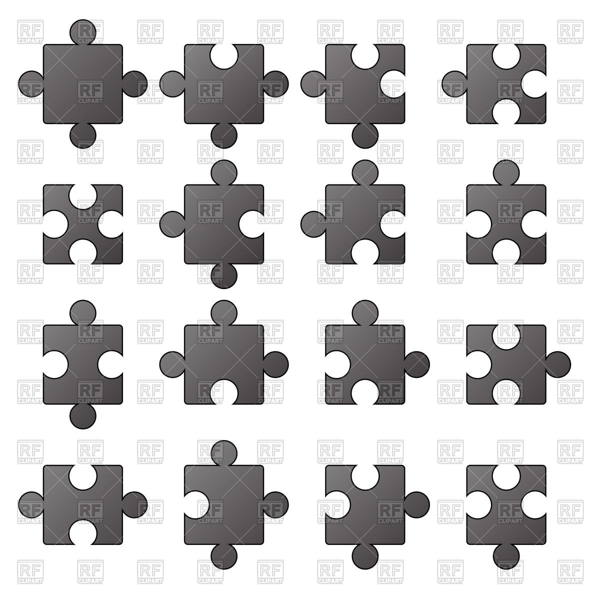 1200x1200 Puzzle Pieces Vector Image Vector Artwork Of Icons And Emblems