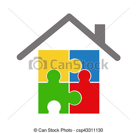 450x438 Puzzle Vector Illustration Art On White Background.