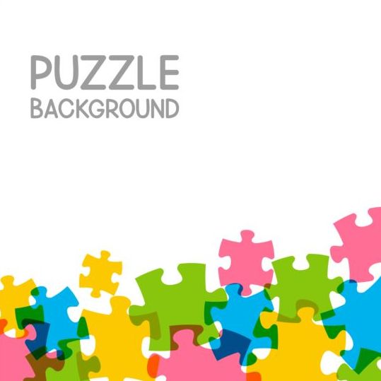 539x539 Vector Background With Colored Puzzle 01 Free Download