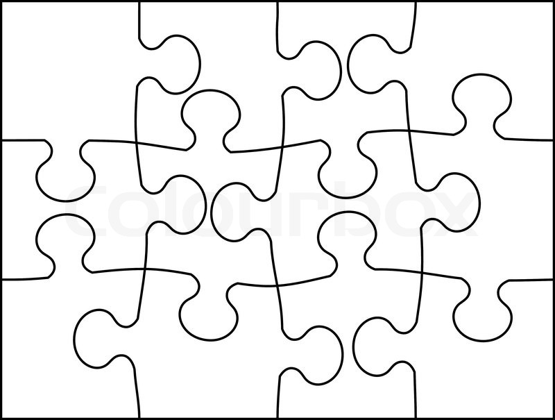 800x605 Vector Illustration Of Puzzle Mosaic Background Stock Vector
