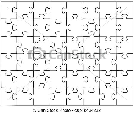 450x380 Puzzle. Transparent Puzzle, Vector Illustration For Design.