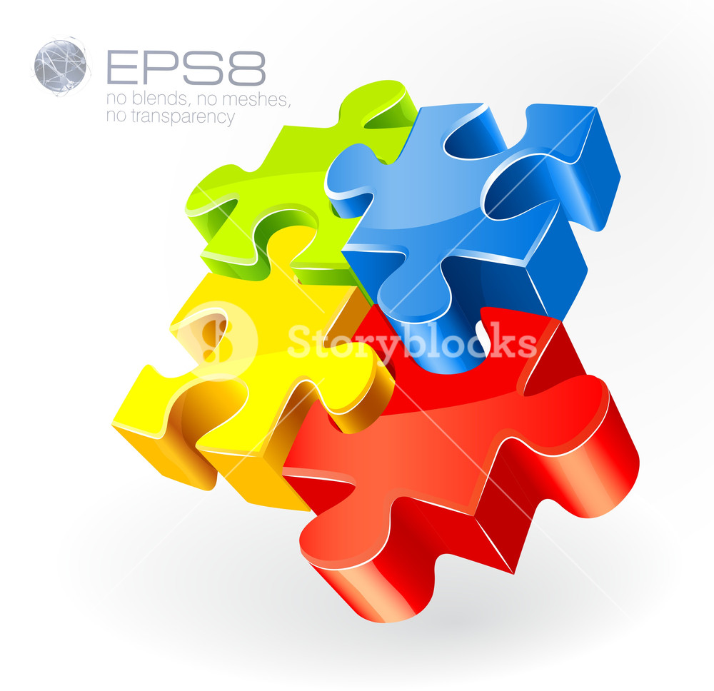 1000x968 Puzzle. Vector. Royalty Free Stock Image
