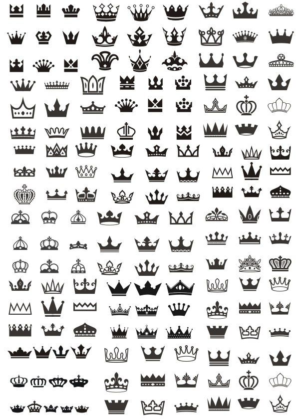 595x842 Royal Crown Set Vector Free Vector Download 3d Puzzle