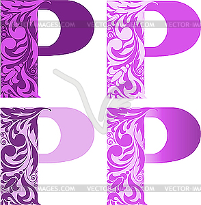 294x300 Flower Letters P