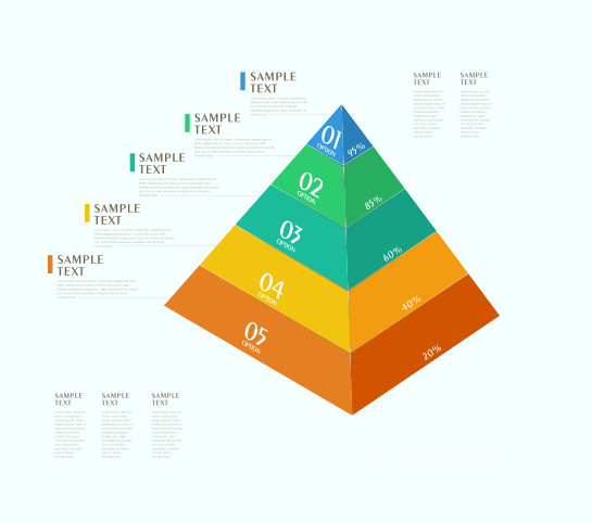 545x482 Free Vector Infographics Elements (Pyramid)