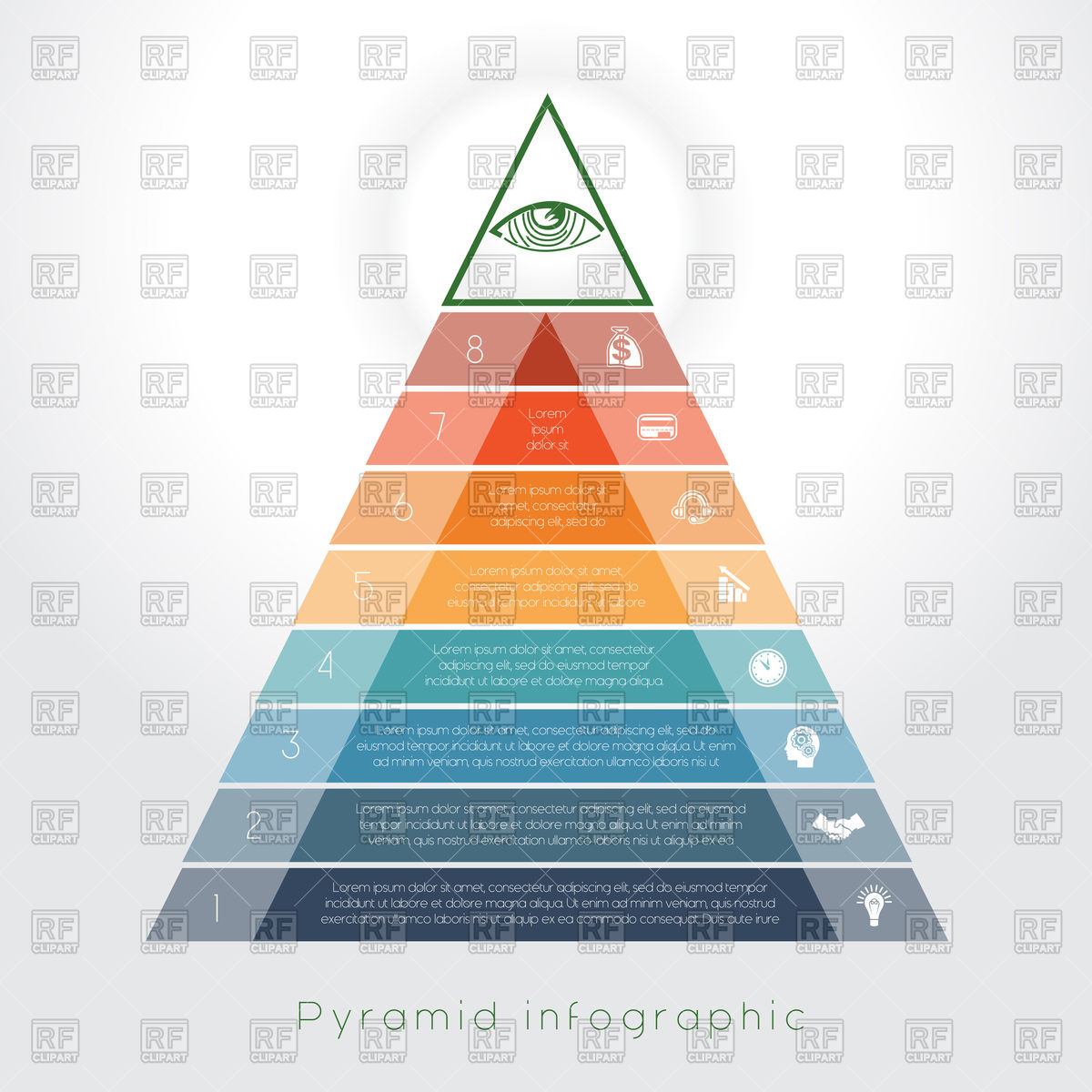 1200x1200 Infographic Colorful Pyramid Vector Image Vector Artwork Of