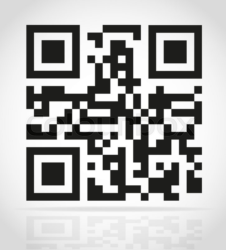 724x800 Qr Code Vector Illustration Isolated On White Background Stock