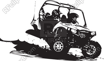 400x237 Quad Bike Illustration Black Sketch Vector Image Vector Artwork