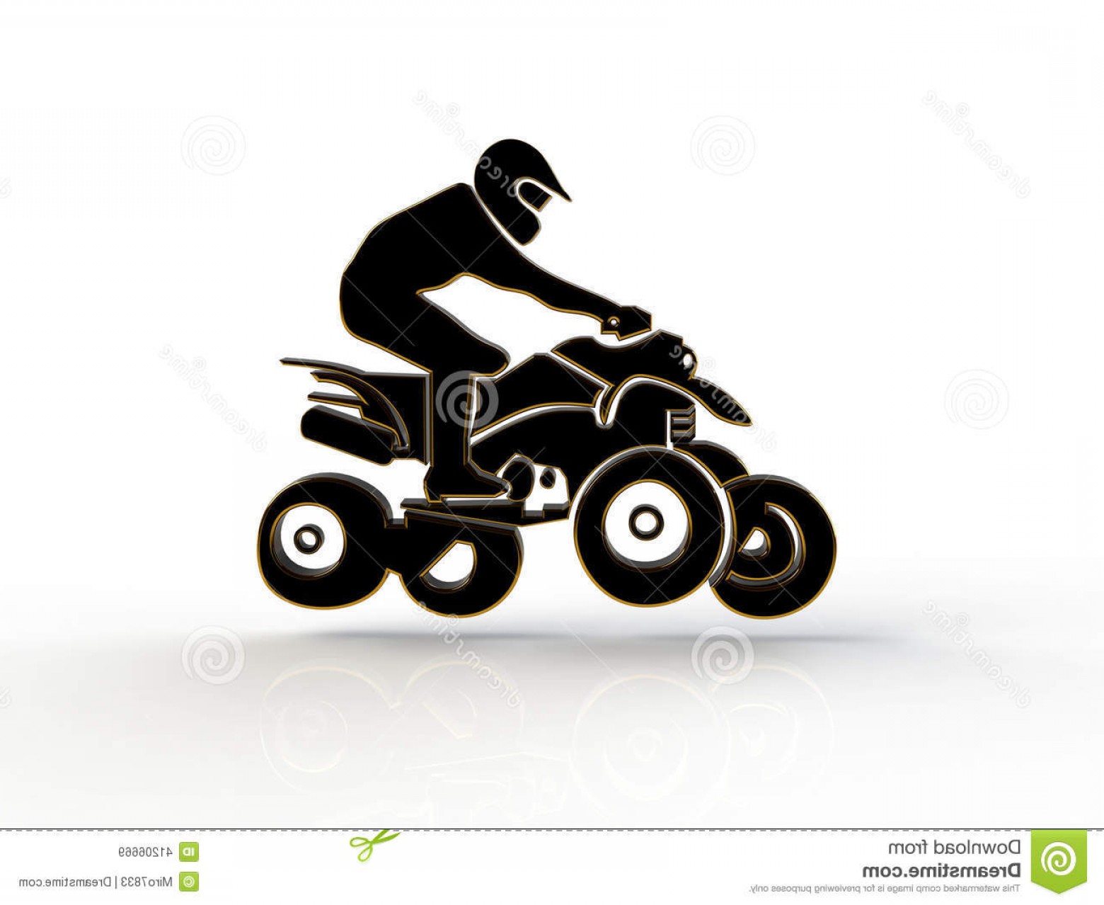 1560x1278 Stock Illustration Quad Bike White Background D Abstract Racing