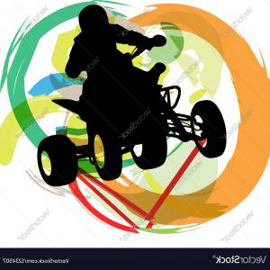 300x300 Photostock Vector Quad Bike Vector Illustration On Grungy